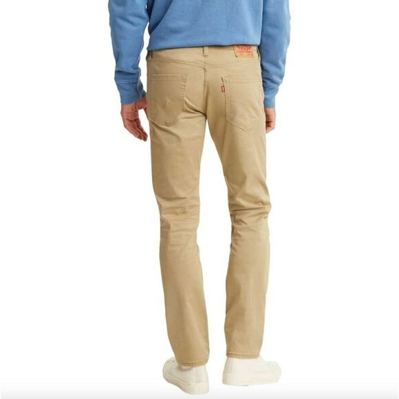 LEVI'S 511 Mens Commuter Slim Fit Denim Cycling Jeans Size 31x32 Beige Tan RARE - Picture 2 of 12